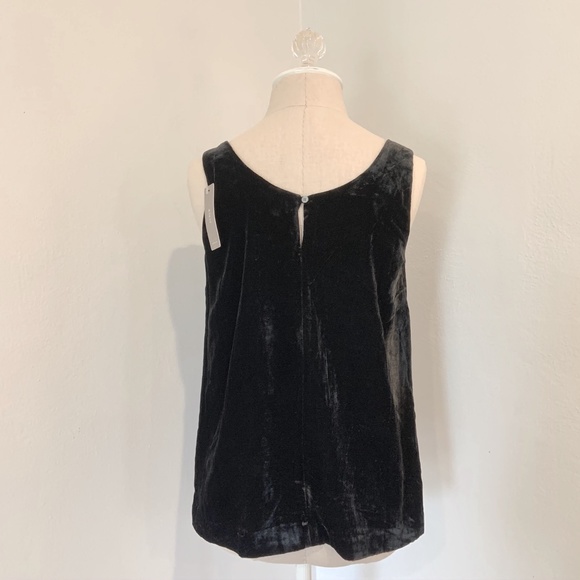 NWT J. Crew Black Vevlet Tank Top Size 2T - Picture 4 of 8